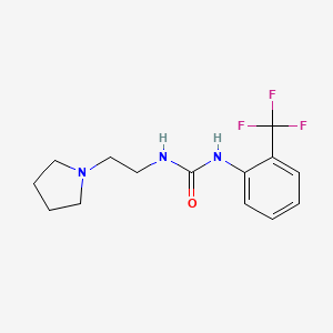 molecular formula C14H18F3N3O B5557279 N-[2-(1-pyrrolidinyl)ethyl]-N'-[2-(trifluoromethyl)phenyl]urea 