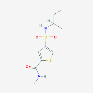 molecular formula C10H16N2O3S2 B5557281 4-[(仲丁基氨基)磺酰基]-N-甲基-2-噻吩甲酰胺 