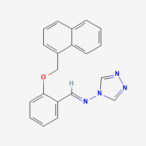 molecular formula C20H16N4O B5557284 N-[2-(1-naphthylmethoxy)benzylidene]-4H-1,2,4-triazol-4-amine 