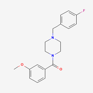 molecular formula C19H21FN2O2 B5557292 1-(4-fluorobenzyl)-4-(3-methoxybenzoyl)piperazine 