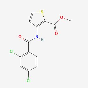 molecular formula C13H9Cl2NO3S B5557300 3-[(2,4-二氯苯甲酰)氨基]-2-噻吩甲酸甲酯 