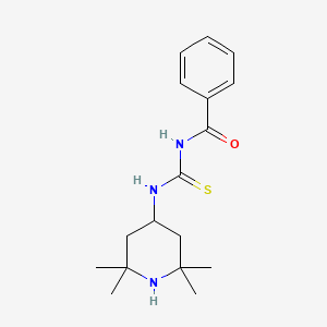 molecular formula C17H25N3OS B5557352 N-{[(2,2,6,6-tetramethyl-4-piperidinyl)amino]carbonothioyl}benzamide 