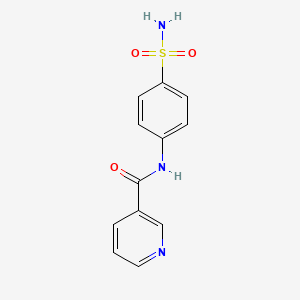 molecular formula C12H11N3O3S B5557353 N-[4-(氨基磺酰基)苯基]烟酰胺 CAS No. 41538-37-8