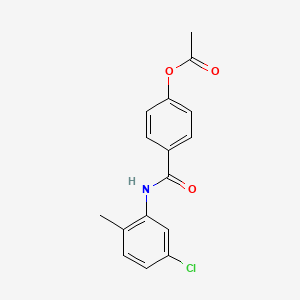 molecular formula C16H14ClNO3 B5557358 4-{[(5-氯-2-甲基苯基)氨基]羰基}苯基乙酸酯 