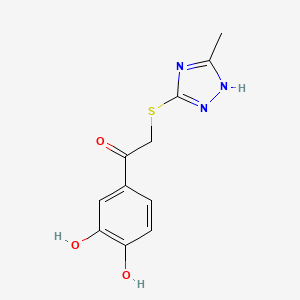 molecular formula C11H11N3O3S B5557365 1-(3,4-dihydroxyphenyl)-2-[(5-methyl-4H-1,2,4-triazol-3-yl)thio]ethanone 