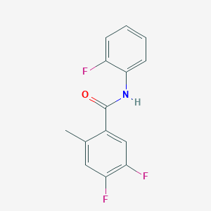 molecular formula C14H10F3NO B5557397 4,5-difluoro-N-(2-fluorophenyl)-2-methylbenzamide 