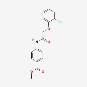 molecular formula C16H14ClNO4 B5557401 methyl 4-{[(2-chlorophenoxy)acetyl]amino}benzoate 