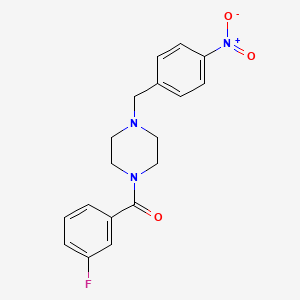 molecular formula C18H18FN3O3 B5557413 1-(3-fluorobenzoyl)-4-(4-nitrobenzyl)piperazine CAS No. 5824-43-1
