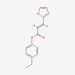 molecular formula C15H14O3 B5557461 4-乙基苯基 3-(2-呋喃基)丙烯酸酯 
