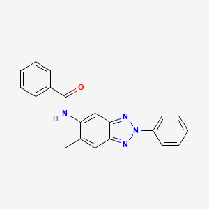 molecular formula C20H16N4O B5557535 N-(6-methyl-2-phenyl-2H-1,2,3-benzotriazol-5-yl)benzamide 