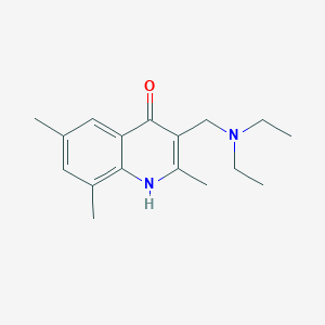 3-[(diethylamino)methyl]-2,6,8-trimethyl-4-quinolinol