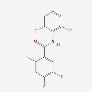 molecular formula C14H9F4NO B5557555 N-(2,6-difluorophenyl)-4,5-difluoro-2-methylbenzamide 
