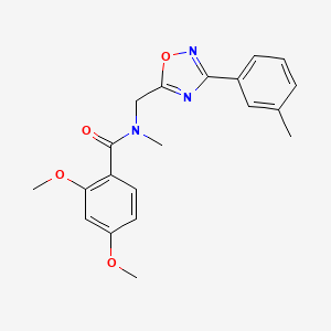 molecular formula C20H21N3O4 B5557569 2,4-dimethoxy-N-methyl-N-{[3-(3-methylphenyl)-1,2,4-oxadiazol-5-yl]methyl}benzamide 