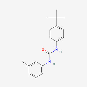 molecular formula C18H22N2O B5557596 N-(4-叔丁基苯基)-N'-(3-甲基苯基)脲 