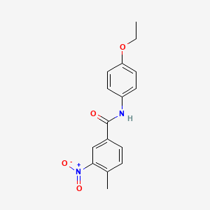molecular formula C16H16N2O4 B5557642 N-(4-乙氧基苯基)-4-甲基-3-硝基苯甲酰胺 