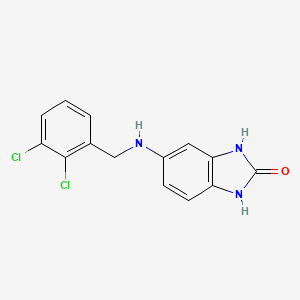 molecular formula C14H11Cl2N3O B5557656 5-[(2,3-dichlorobenzyl)amino]-1,3-dihydro-2H-benzimidazol-2-one 