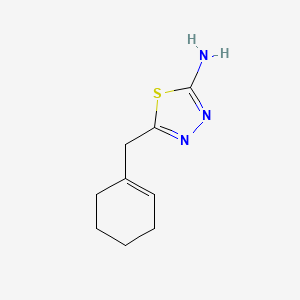 molecular formula C9H13N3S B5557660 5-(1-cyclohexen-1-ylmethyl)-1,3,4-thiadiazol-2-amine 