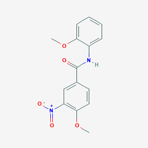 molecular formula C15H14N2O5 B5557672 4-甲氧基-N-(2-甲氧基苯基)-3-硝基苯甲酰胺 