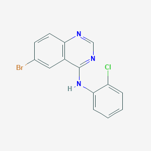 molecular formula C14H9BrClN3 B5557718 6-bromo-N-(2-chlorophenyl)-4-quinazolinamine 