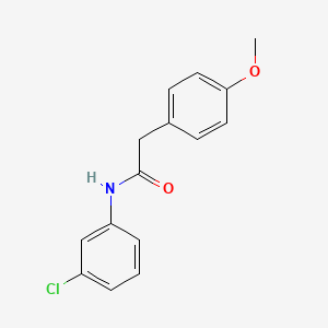 molecular formula C15H14ClNO2 B5557746 N-(3-chlorophenyl)-2-(4-methoxyphenyl)acetamide 