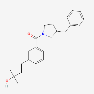 molecular formula C23H29NO2 B5557775 4-{3-[(3-benzyl-1-pyrrolidinyl)carbonyl]phenyl}-2-methyl-2-butanol 