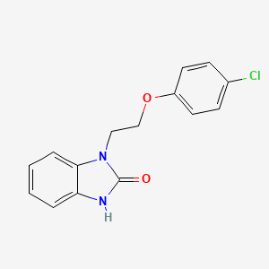 molecular formula C15H13ClN2O2 B5557784 1-[2-(4-chlorophenoxy)ethyl]-1,3-dihydro-2H-benzimidazol-2-one 