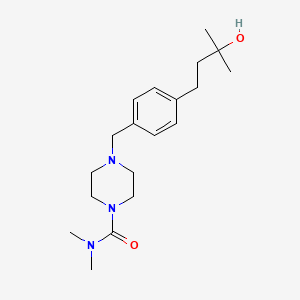 molecular formula C19H31N3O2 B5557810 4-[4-(3-hydroxy-3-methylbutyl)benzyl]-N,N-dimethyl-1-piperazinecarboxamide 