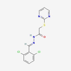 molecular formula C13H10Cl2N4OS B5557814 N'-(2,6-dichlorobenzylidene)-2-(2-pyrimidinylthio)acetohydrazide 