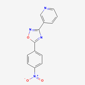 molecular formula C13H8N4O3 B5557837 3-[5-(4-nitrophenyl)-1,2,4-oxadiazol-3-yl]pyridine 