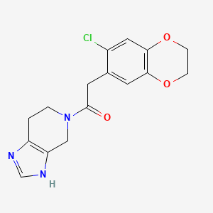 molecular formula C16H16ClN3O3 B5557884 5-[(7-chloro-2,3-dihydro-1,4-benzodioxin-6-yl)acetyl]-4,5,6,7-tetrahydro-1H-imidazo[4,5-c]pyridine 