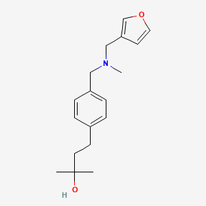molecular formula C18H25NO2 B5557913 4-(4-{[(3-furylmethyl)(methyl)amino]methyl}phenyl)-2-methyl-2-butanol 