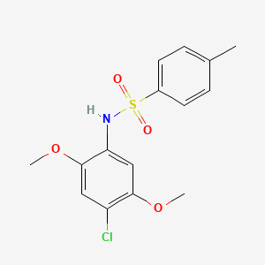 molecular formula C15H16ClNO4S B5557921 N-(4-氯-2,5-二甲氧基苯基)-4-甲基苯磺酰胺 