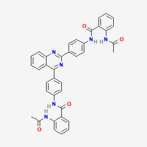 molecular formula C38H30N6O4 B5557929 N,N'-(2,4-quinazolinediyldi-4,1-phenylene)bis[2-(acetylamino)benzamide] 