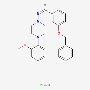molecular formula C25H28ClN3O2 B5557944 N-[3-(benzyloxy)benzylidene]-4-(2-methoxyphenyl)-1-piperazinamine hydrochloride 