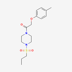 molecular formula C16H24N2O4S B5557967 1-[(4-甲基苯氧基)乙酰]-4-(丙磺酰基)哌嗪 