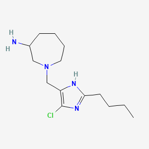 molecular formula C14H25ClN4 B5557987 1-[(2-butyl-5-chloro-1H-imidazol-4-yl)methyl]-3-azepanamine dihydrochloride 