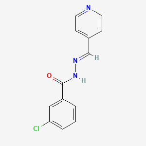 molecular formula C13H10ClN3O B5557998 3-chloro-N'-(4-pyridinylmethylene)benzohydrazide 