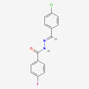 molecular formula C14H10ClFN2O B5558000 N'-(4-chlorobenzylidene)-4-fluorobenzohydrazide 