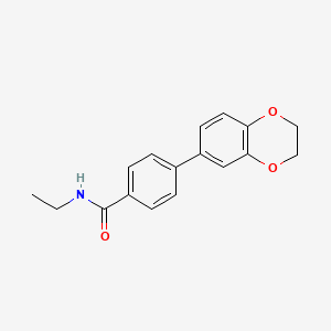 molecular formula C17H17NO3 B5558009 4-(2,3-二氢-1,4-苯二氧杂环-6-基)-N-乙基苯甲酰胺 