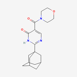molecular formula C19H25N3O3 B5558024 2-(1-adamantyl)-5-(morpholin-4-ylcarbonyl)pyrimidin-4-ol 