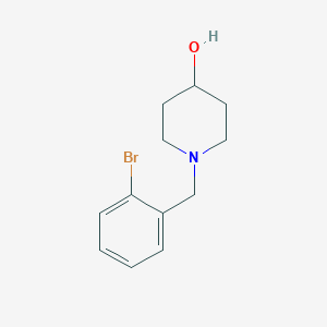 molecular formula C12H16BrNO B5558084 1-(2-溴苄基)-4-哌啶醇 