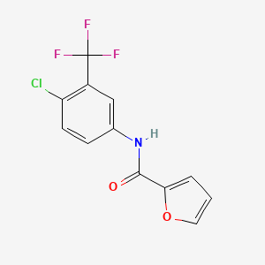 molecular formula C12H7ClF3NO2 B5558087 N-[4-氯-3-(三氟甲基)苯基]-2-呋喃酰胺 