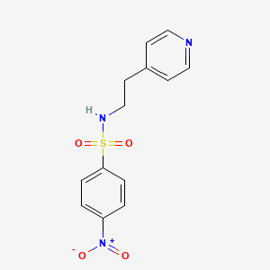 molecular formula C13H13N3O4S B5558108 4-硝基-N-(2-吡啶-4-基乙基)苯磺酰胺 