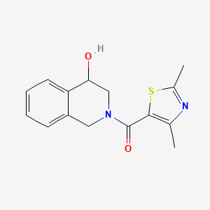 molecular formula C15H16N2O2S B5558136 2-[(2,4-dimethyl-1,3-thiazol-5-yl)carbonyl]-1,2,3,4-tetrahydroisoquinolin-4-ol 