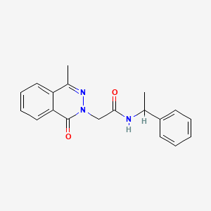 molecular formula C19H19N3O2 B5558141 2-(4-甲基-1-氧代-2(1H)-酞嗪基)-N-(1-苯乙基)乙酰胺 