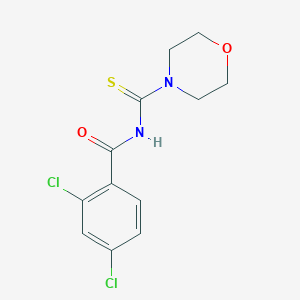molecular formula C12H12Cl2N2O2S B5558159 2,4-dichloro-N-(4-morpholinylcarbonothioyl)benzamide 