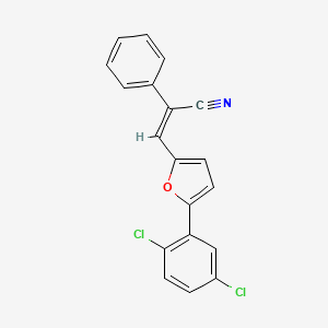molecular formula C19H11Cl2NO B5558167 3-[5-(2,5-二氯苯基)-2-呋喃基]-2-苯基丙烯腈 