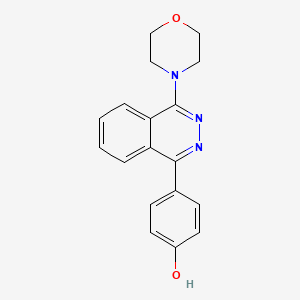 molecular formula C18H17N3O2 B5558187 4-[4-(4-morpholinyl)-1-phthalazinyl]phenol 