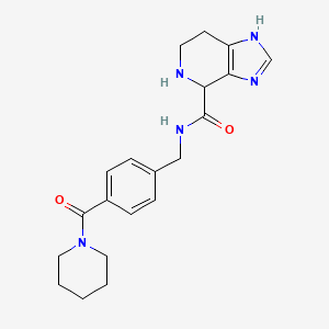molecular formula C20H25N5O2 B5558192 N-[4-(1-piperidinylcarbonyl)benzyl]-4,5,6,7-tetrahydro-1H-imidazo[4,5-c]pyridine-4-carboxamide dihydrochloride 