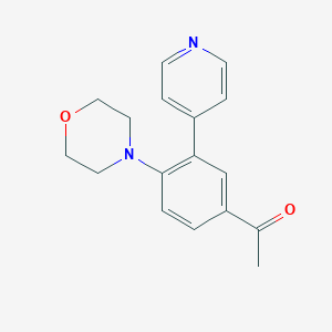 molecular formula C17H18N2O2 B5558205 1-(4-morpholin-4-yl-3-pyridin-4-ylphenyl)ethanone 